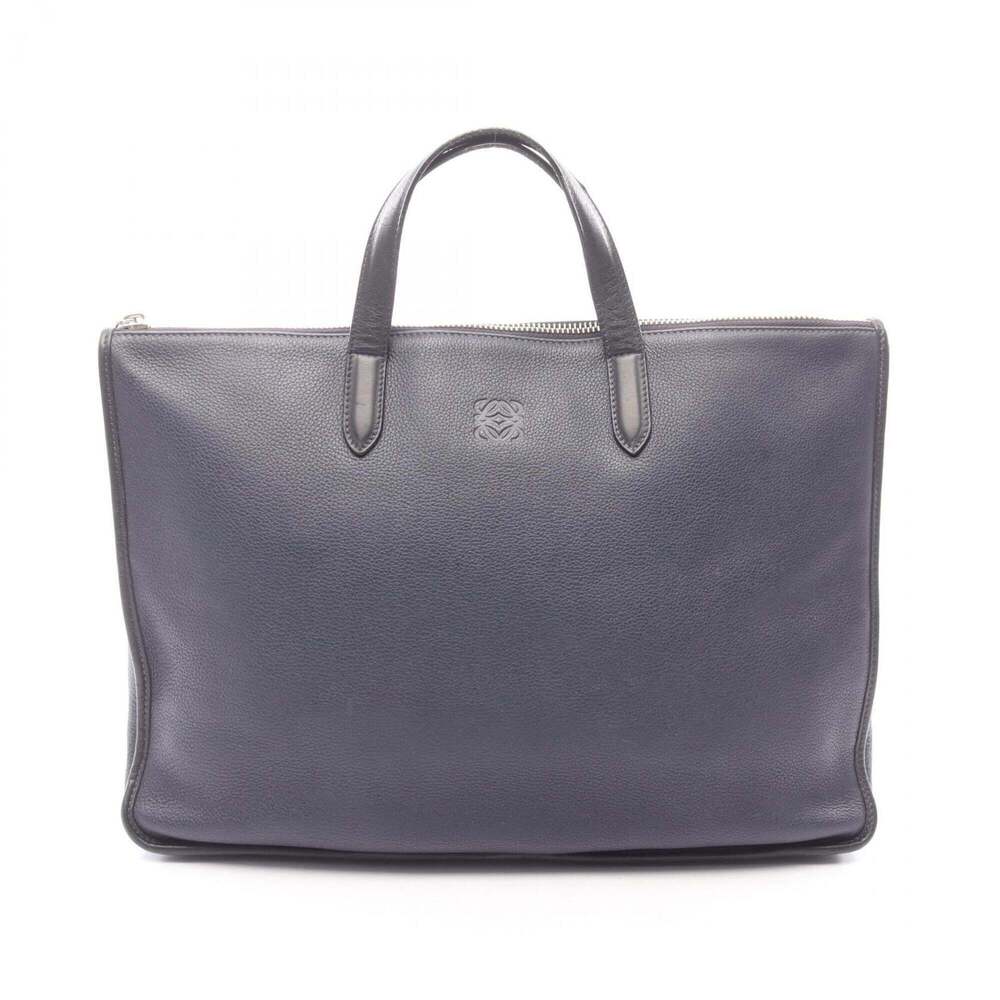 Loewe Toledo Briefcase Handbag, Leather, Men's, Navy/Black
